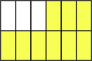 Yellow Rectangle Fraction 9:12