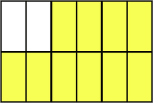 Yellow Rectangle Fraction 10:12