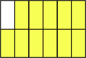 Yellow Rectangle Fraction 11:12