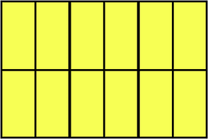 Yellow Rectangle Fraction 12:12