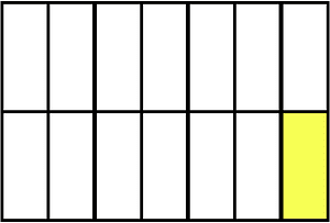 Yellow Rectangle Fraction 1:14