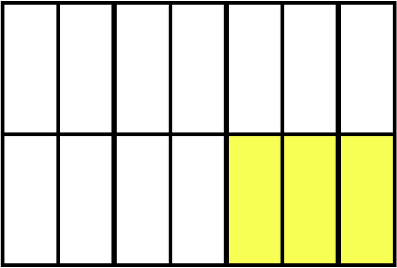 Yellow Rectangle Fraction 3:14