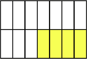 Yellow Rectangle Fraction 4:14