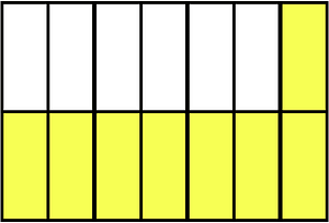 Yellow Rectangle Fraction 8:14