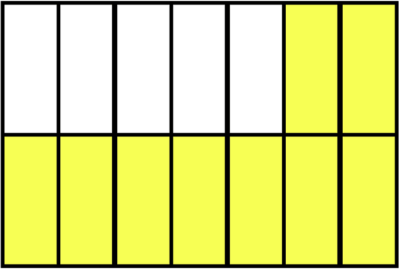 Yellow Rectangle Fraction 9:14