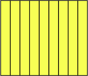 Yellow Rectangle Fraction 9:9