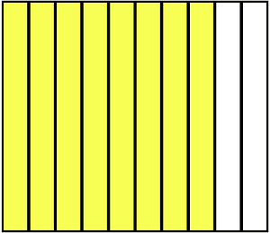 Yellow Rectangle Fraction 8:10
