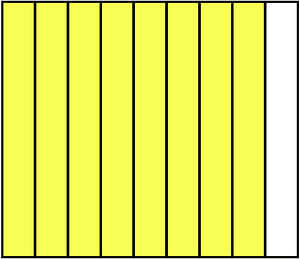 Yellow Rectangle Fraction 8:9