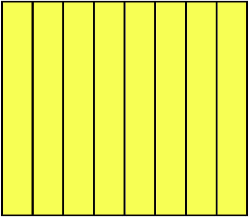 Yellow Rectangle Fraction 8:8