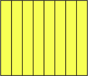 Yellow Rectangle Fraction 8:8