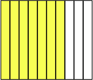 Yellow Rectangle Fraction 7:10
