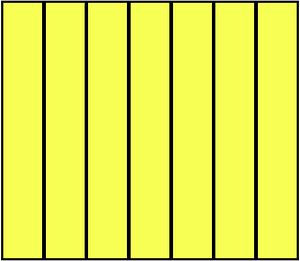 Yellow Rectangle Fraction 7:7