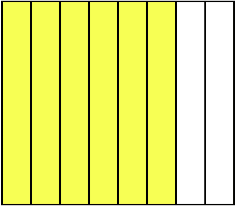 Yellow Rectangle Fraction 6:8