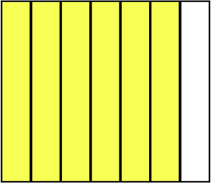 Yellow Rectangle Fraction 6:7