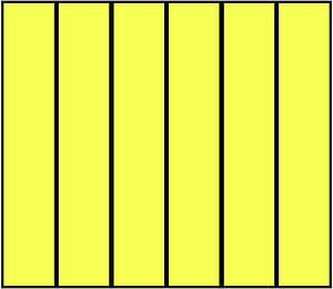 Yellow Rectangle Fraction 6:6