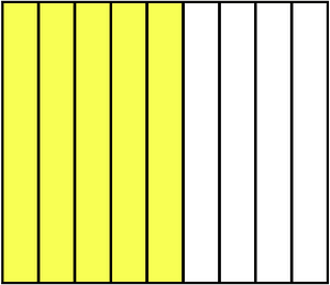 Yellow Rectangle Fraction 5:9