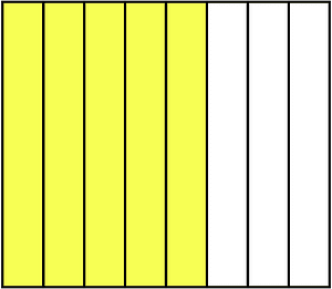 Yellow Rectangle Fraction 5:8