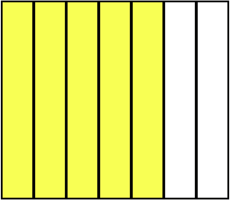 Yellow Rectangle Fraction 5:7