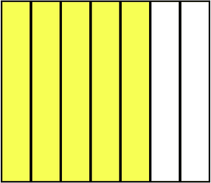 Yellow Rectangle Fraction 5:7