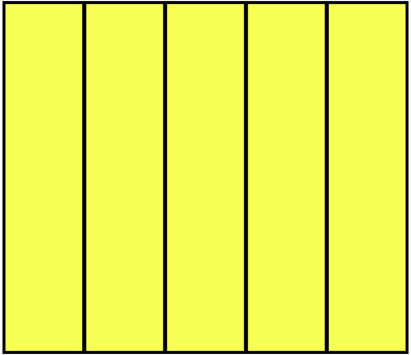 Yellow Rectangle Fraction 5:5