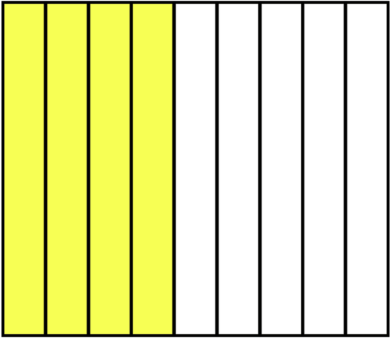 Yellow Rectangle Fraction 4:9