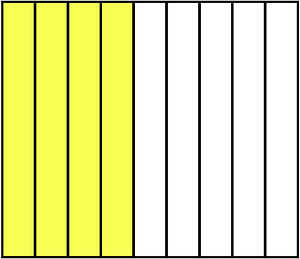 Yellow Rectangle Fraction 4:9