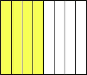 Yellow Rectangle Fraction 4:8