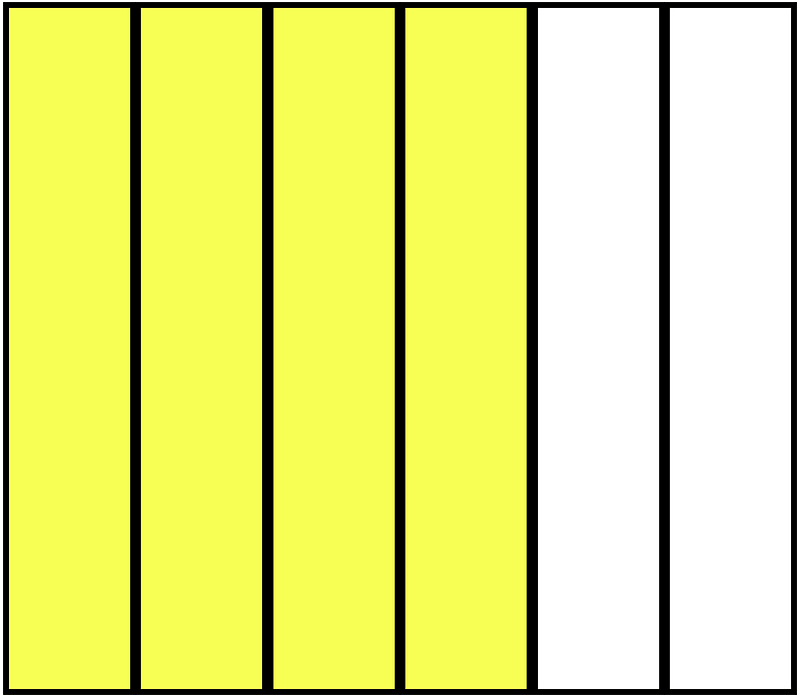 Yellow Rectangle Fraction 4:6