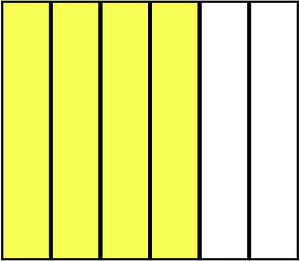 Yellow Rectangle Fraction 4:6