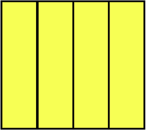 Yellow Rectangle Fraction 4:4