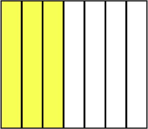 Yellow Rectangle Fraction 3:7