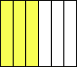 Yellow Rectangle Fraction 3:6