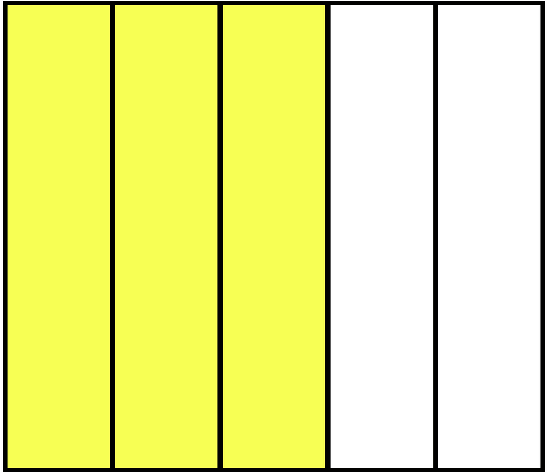 Yellow Rectangle Fraction 3:5