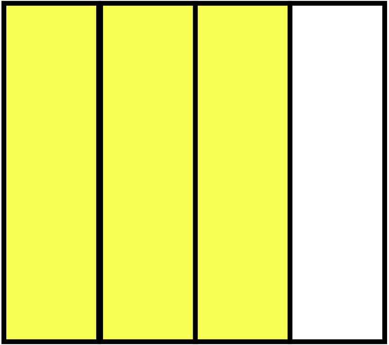 Yellow Rectangle Fraction 3:4
