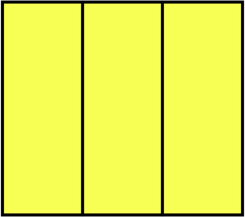 Yellow Rectangle Fraction 3:3
