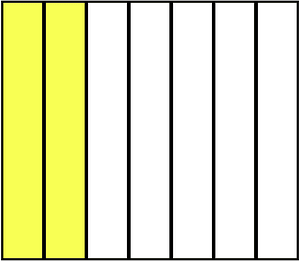 Yellow Rectangle Fraction 2:7