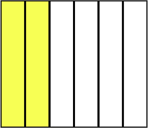 Yellow Rectangle Fraction 2:6