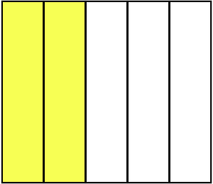 Yellow Rectangle Fraction 2:5