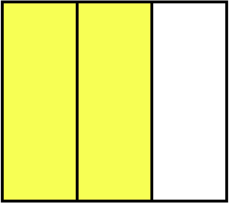 Yellow Rectangle Fraction 2:3