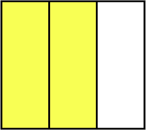 Yellow Rectangle Fraction 2:3