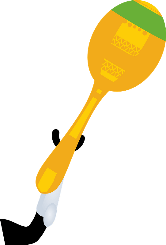 Maracas with hand