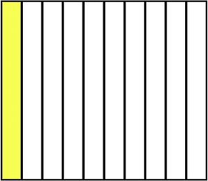 Yellow Rectangle Fraction 1:10