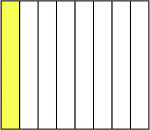Yellow Rectangle Fraction 1:8