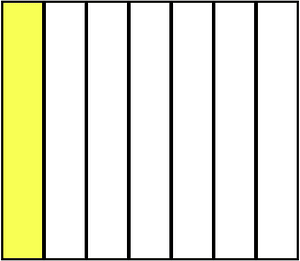 Yellow Rectangle Fraction 1:7
