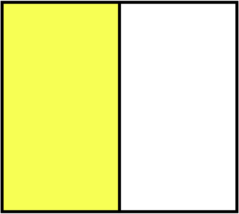 Yellow Rectangle Fraction 1:2
