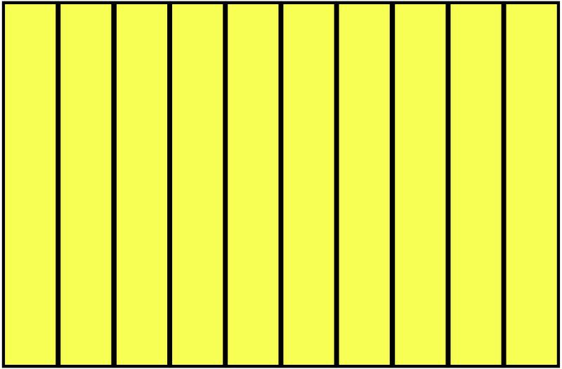 Yellow Rectangle Fraction 10:10