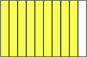 Yellow Rectangle Fraction 9:10