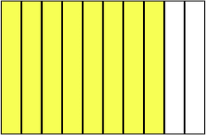 Yellow Rectangle Fraction 8:10