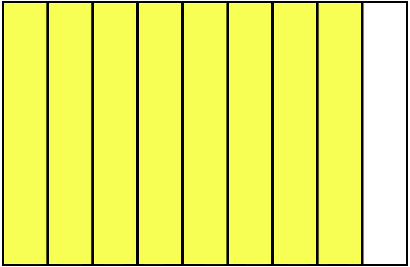 Yellow Rectangle Fraction 8:9