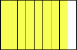 Yellow Rectangle Fraction 8:9